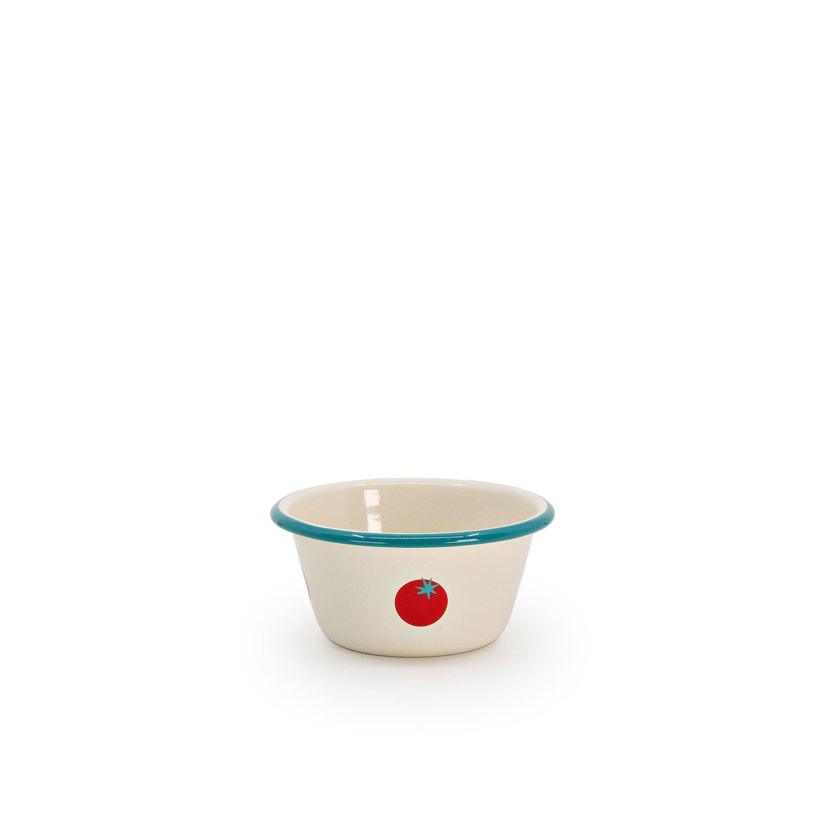ecomposer-color-turquoise rim, DP170TOMTUR-2 - Dan Pelosi x CCH Tomato Set of 2 Soup Bowls, Turquoise Rim
