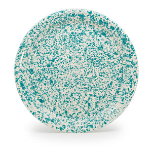 ecomposer-color-turquoise splatter, DP29TQB - Dan Pelosi x CCH Splatter Round Tray, Turquoise Splatter