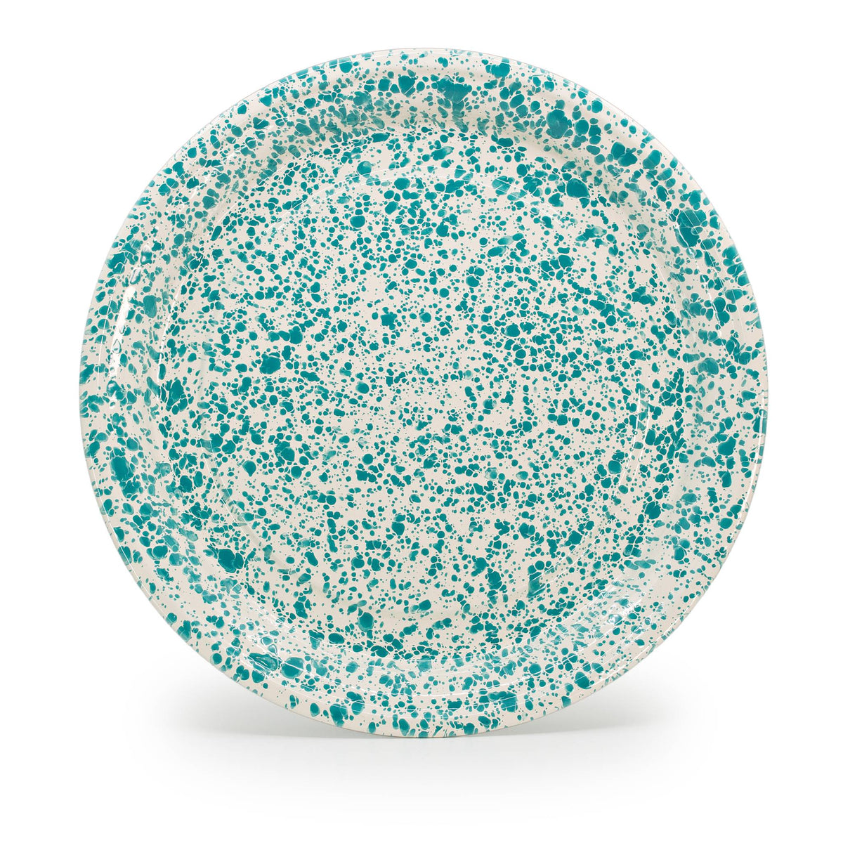 ecomposer-color-turquoise splatter, DP29TQB - Dan Pelosi x CCH Splatter Round Tray, Turquoise Splatter