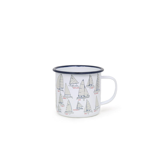FE112BOAT - Fishs Eddy x CCH 16 oz Large Mug, Sailboats - 1