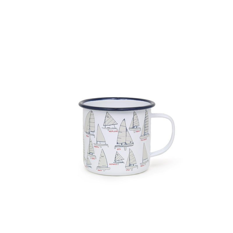 FE112BOAT - Fishs Eddy x CCH 16 oz Large Mug, Sailboats - 1