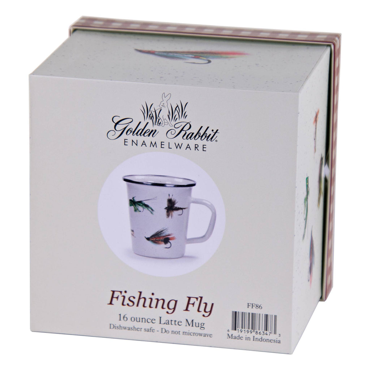 FF86 - Fishing Fly 16 oz Latte Mug Gift Box  5