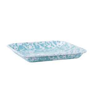 GL09S2 - Sea Glass Swirl Square Trays - Set of 2  3