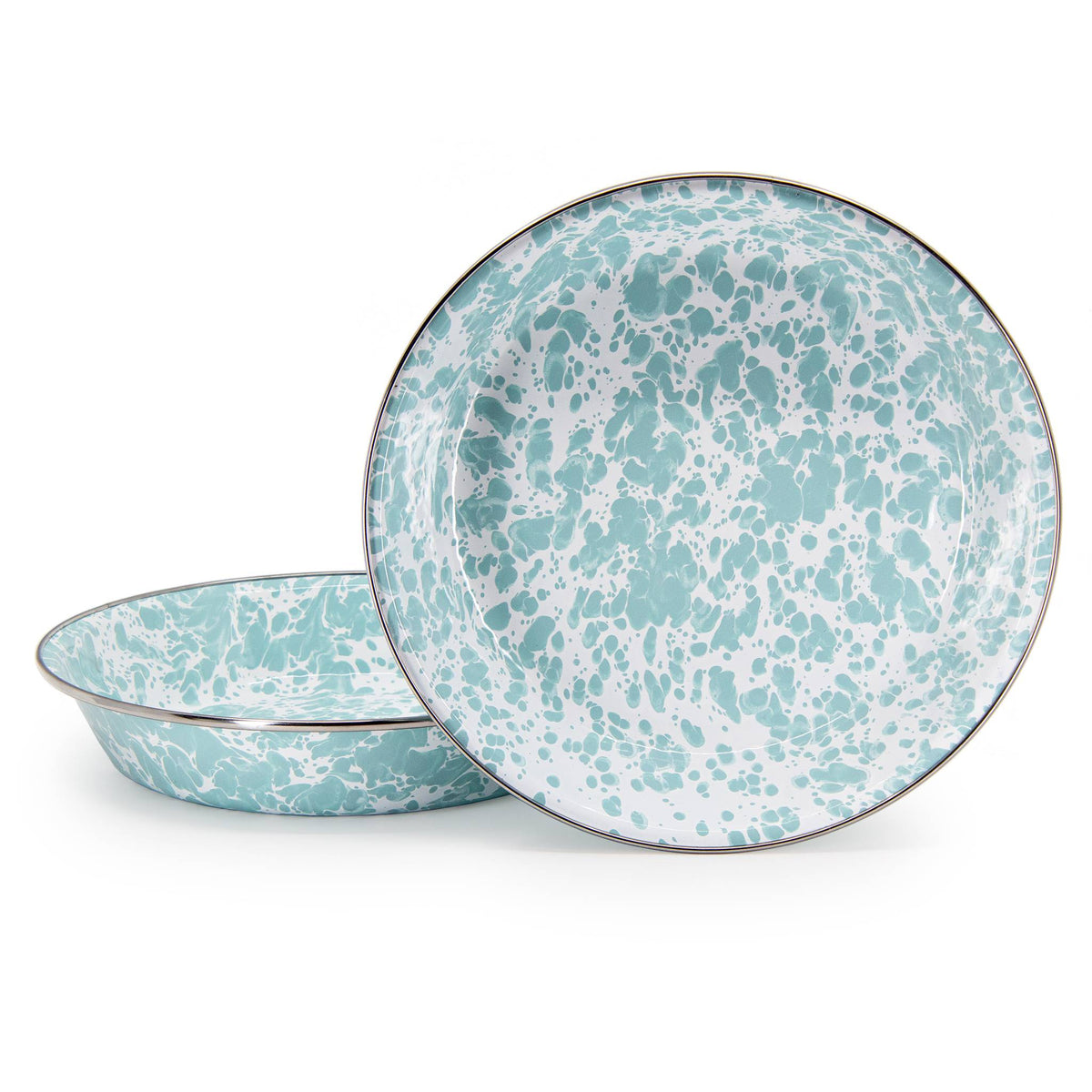 GL17 - Sea Glass Swirl Pie Plate  2