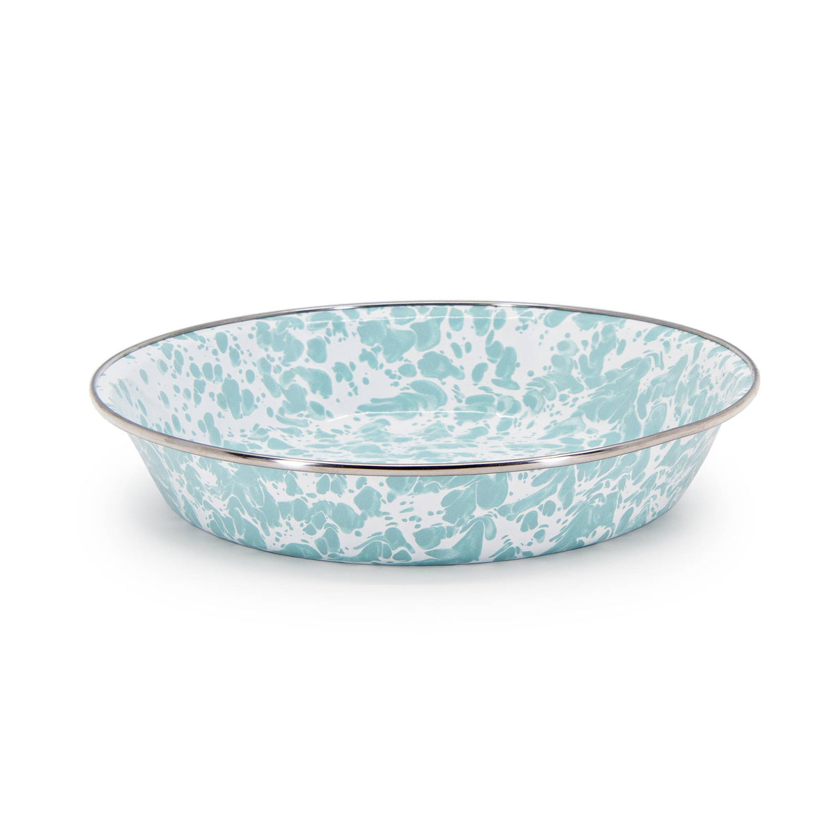 GL17 - Sea Glass Swirl Pie Plate  3