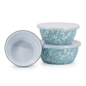 GL30 - Sea Glass Swirl Nesting Bowls  3