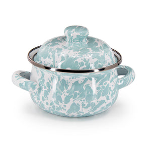 GL32S2 - Sea Glass Swirl Petite Tureens - Set of 2  2