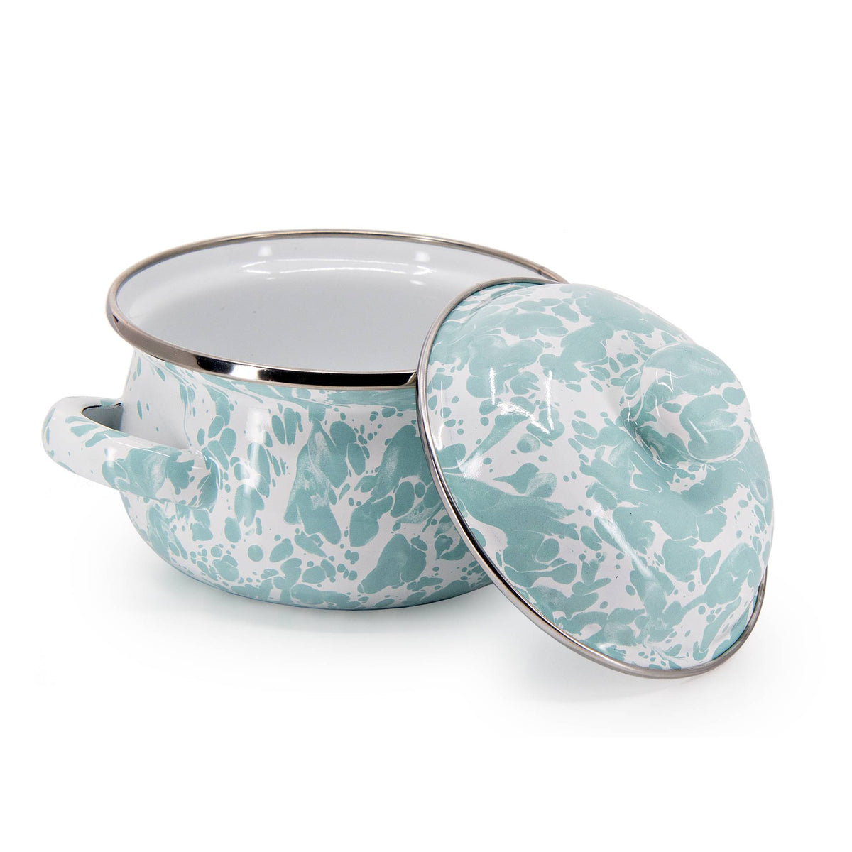 GL32S2 - Sea Glass Swirl Petite Tureens - Set of 2  3