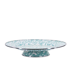 GL76 - Sea Glass Swirl Cake Plate  2
