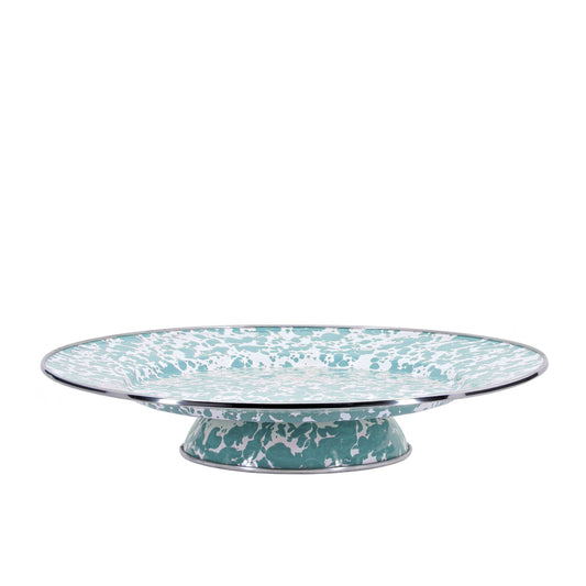GL76 - Sea Glass Swirl Cake Plate  2