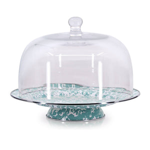 GL76 - Sea Glass Swirl Cake Plate  3