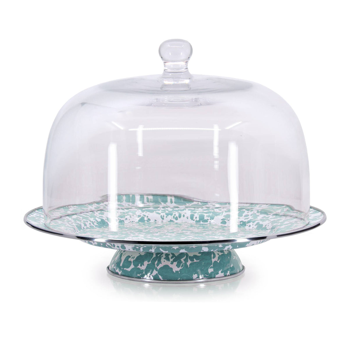 GL76 - Sea Glass Swirl Cake Plate  3