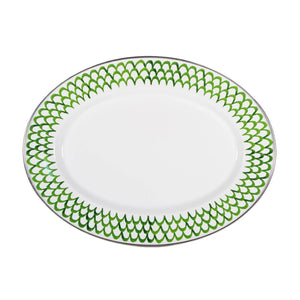 GS06 - Green Scallop Oval Platter  3