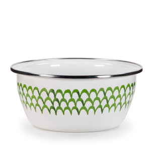 GS61S4 - Green Scallop Salad Bowls - Set of 4  3