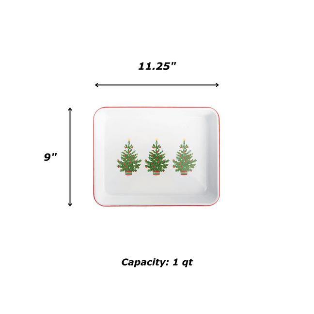 HS190RED-VCT - Helmsie x CCH Small Rectangular Tray, Christmas Trees - 3
