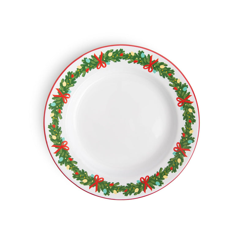 HS20RED-VCG-4 - Helmsie x CCH Dinner Plates, Set of 4, Christmas Garland - 1