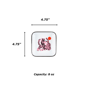 Lisa Congdon x CCH Small Square Tray, Pink Tiger