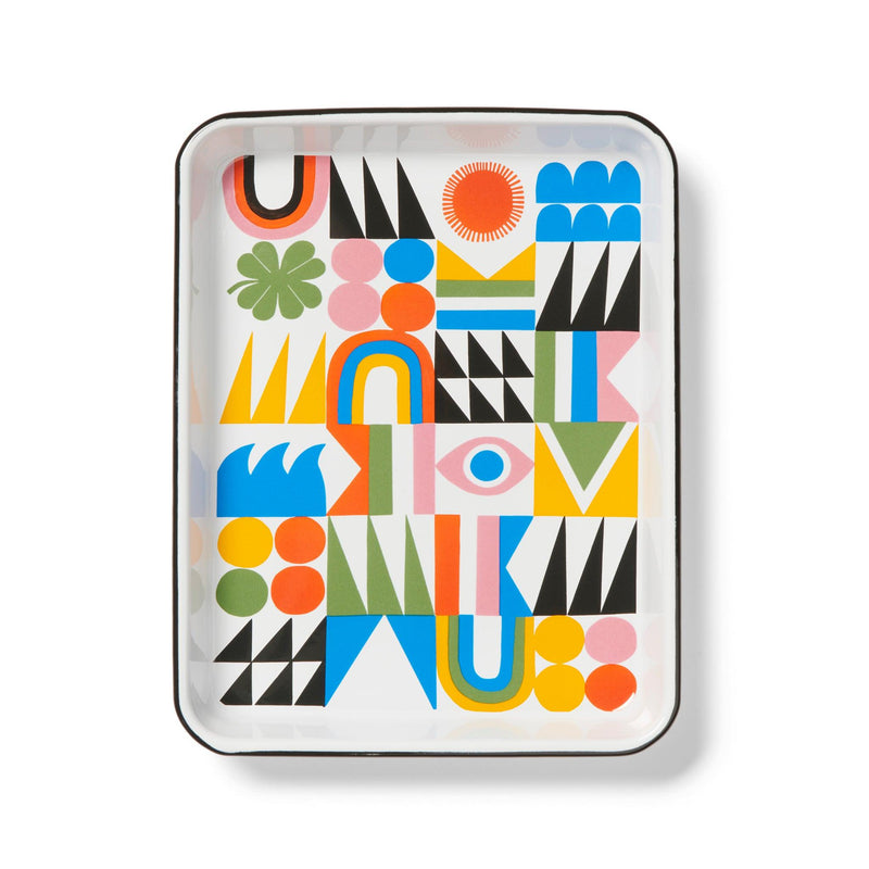 LG190-BRIGHT - Lisa Congdon x CCH Small Rectangle Tray, Bright Side - 1