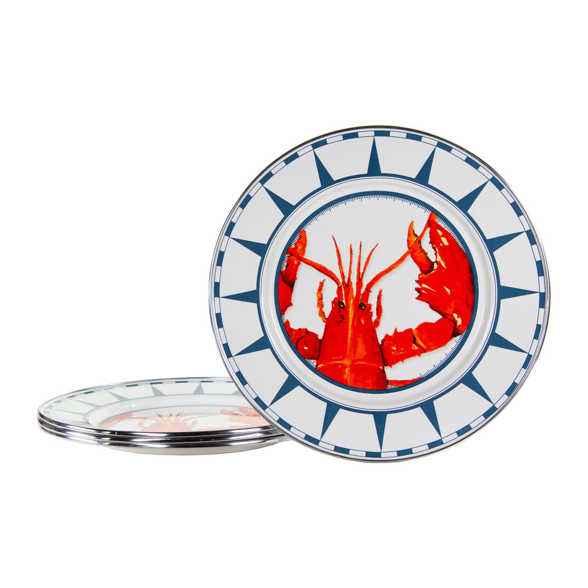 LS07S4 - Lobster Diner Plates - Set of 4  2