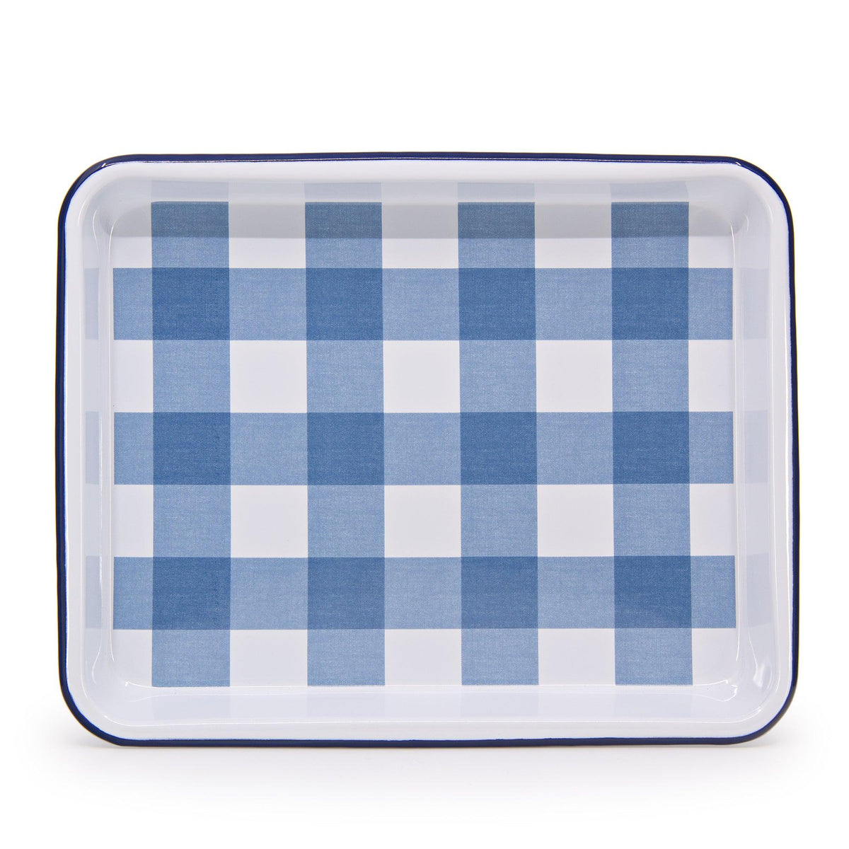 ecomposer-color-max blue, MAXH190GNG-BLU - Max Humphrey x CCH Gingham Small Rectangle Tray, Max Blue