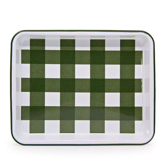 ecomposer-color-max green, MAXH190GNG-FGR - Max Humphrey x CCH Gingham Small Rectangle Tray, Max Green