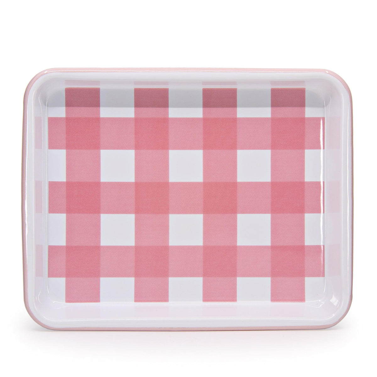 ecomposer-color-max pink, MAXH190GNG-PNK - Max Humphrey x CCH Gingham Small Rectangle Tray, Max Pink