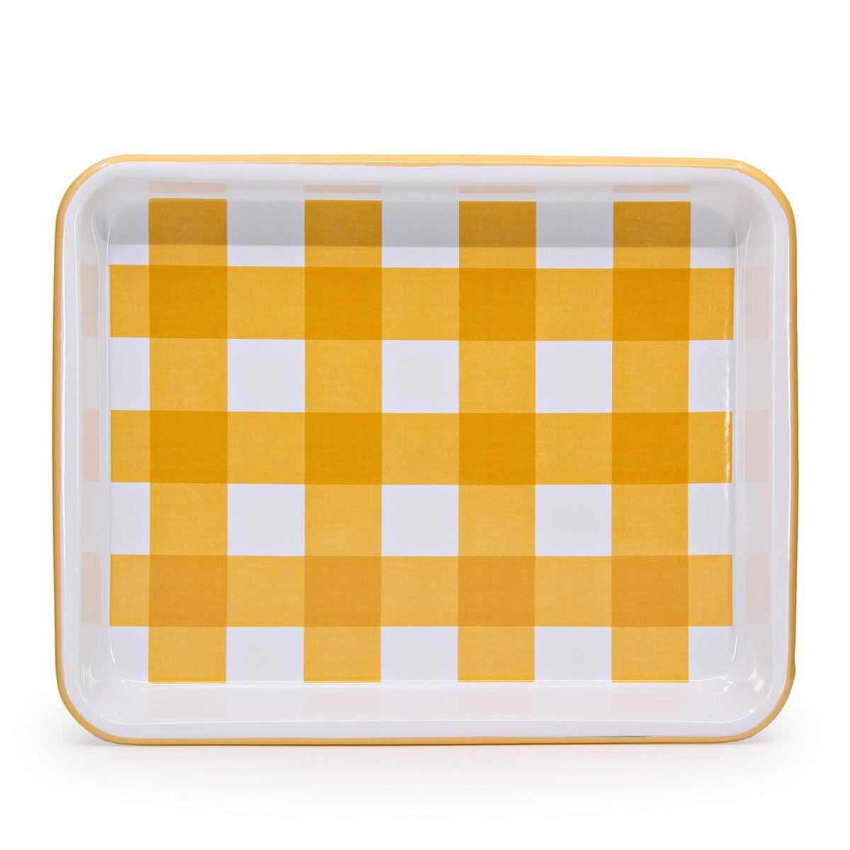 ecomposer-color-max yellow, MAXH190GNG-YEL - Max Humphrey x CCH Gingham Small Rectangle Tray, Max Yellow