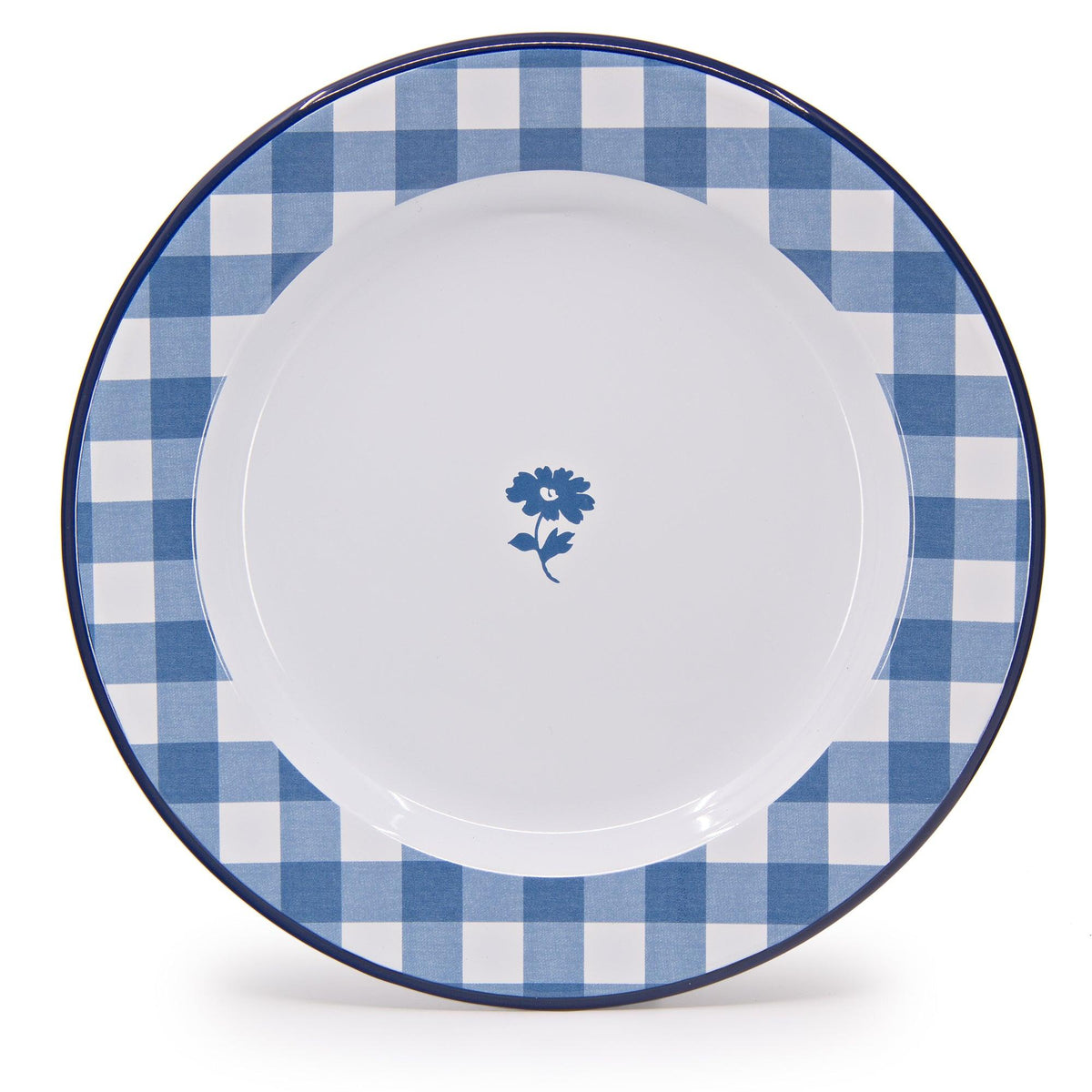 ecomposer-color-max blue, MAXH20GNG-BLU-4 - Max Humphrey x CCH Gingham Dinner Plates, Set of 4, Max Blue