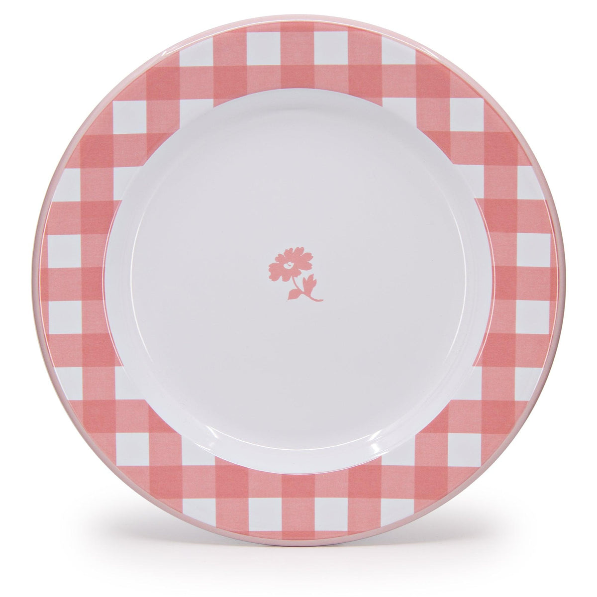 ecomposer-color-max pink, MAXH20GNG-PNK-4 - Max Humphrey x CCH Gingham Dinner Plates, Set of 4, Max Pink