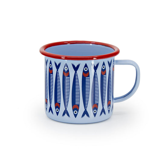 MUR112ANCH-RED - Mur by Ayca x CCH Anchovies 16 oz Large Mug, Red Rim - 1