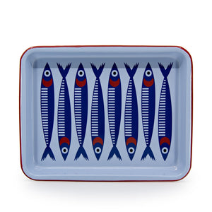 MUR190ANCH-RED - Mur by Ayca x CCH Anchovies Small Rectangle Tray, Red Rim - 1