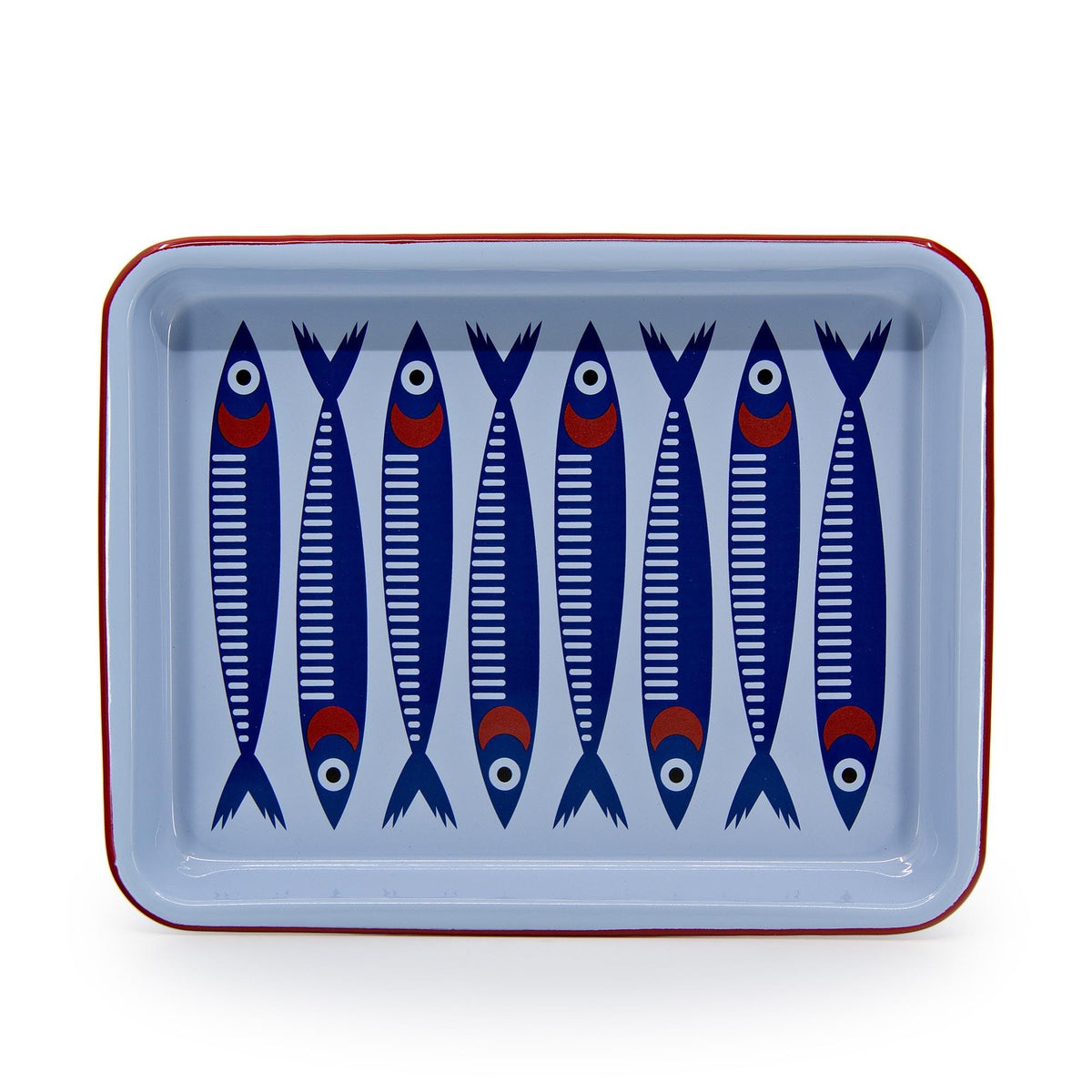 MUR190ANCH-RED - Mur by Ayca x CCH Anchovies Small Rectangle Tray, Red Rim - 1