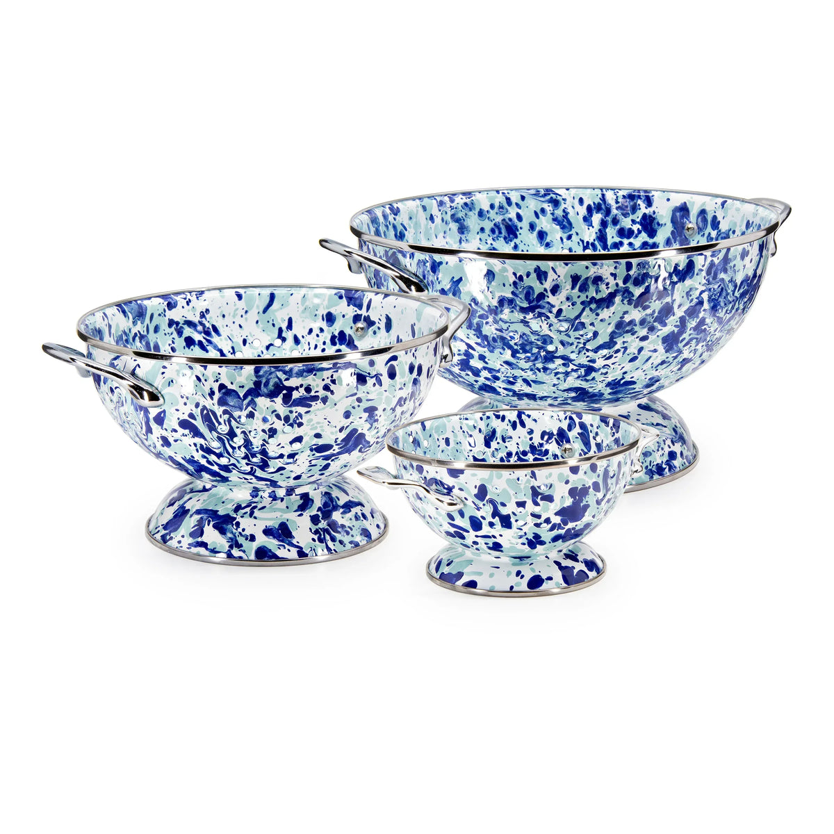OCCOLS - Ocean Swirl Set of Colanders  1