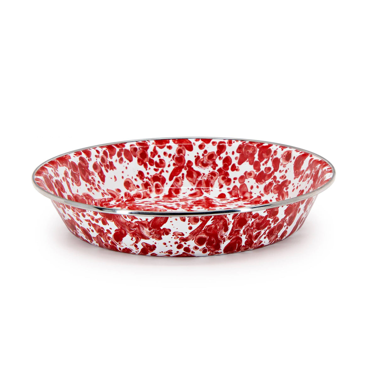 RD17 - Red Swirl Pie Plate  3