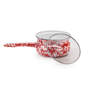 RD19 - Red Swirl Sauce Pan  2