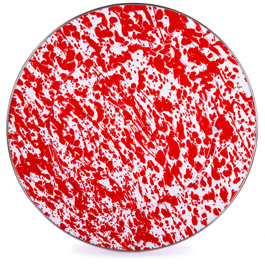 RD26S2 - Red Swirl Chargers - Set of 2  3