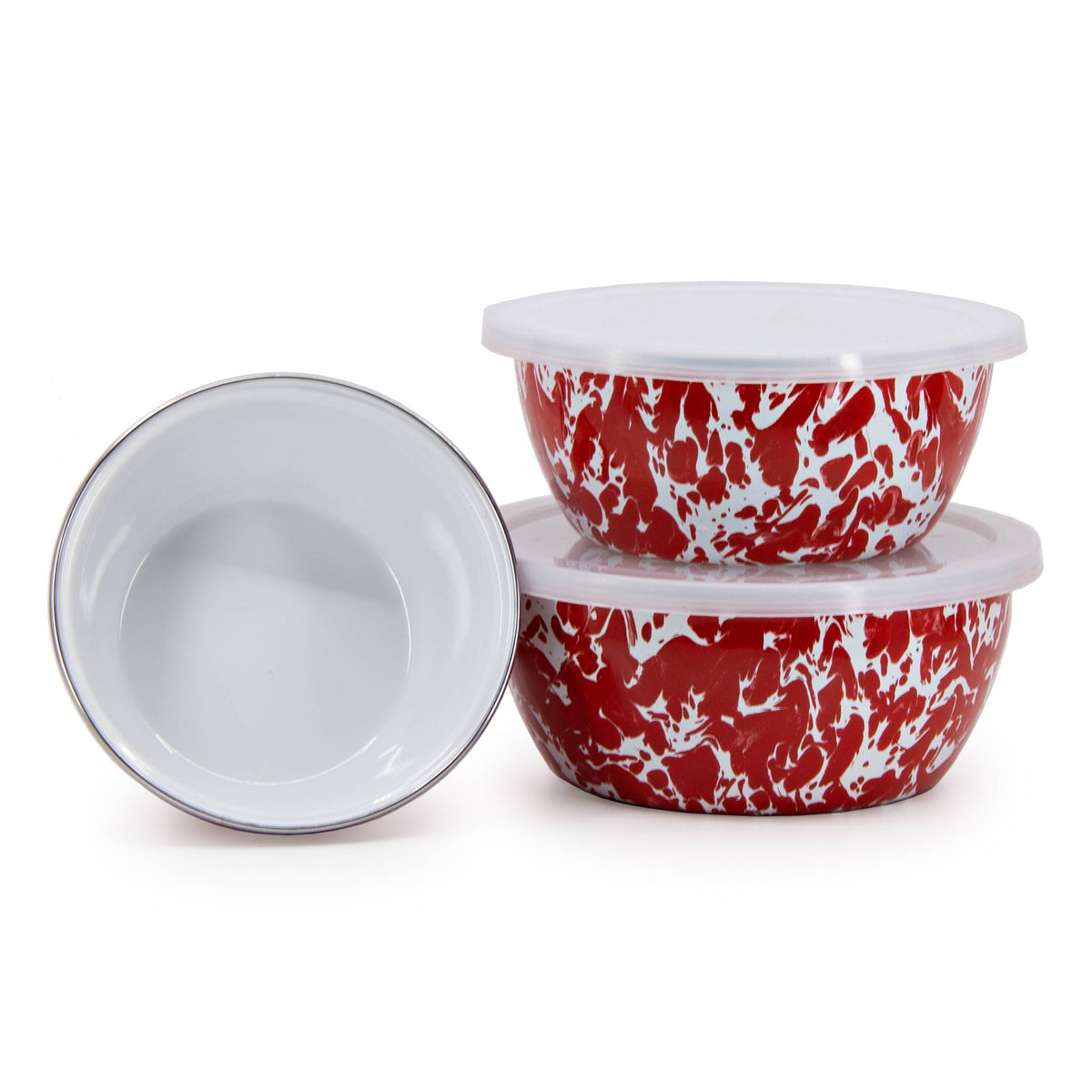 RD30 - Red Swirl Nesting Bowls  3