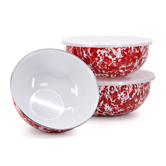 RD54 - Red Swirl Mixing Bowls  2