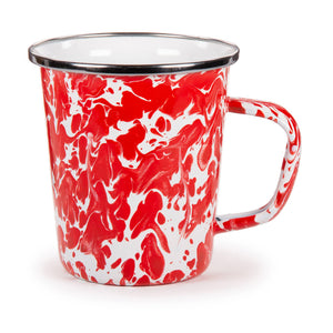 RD66S4 - Red  Swirl 16 oz Latte Mugs - Set of 4  3