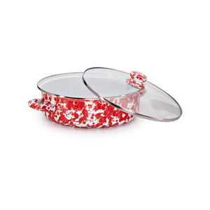 RD79 - Red Swirl Small Saute Pan  2