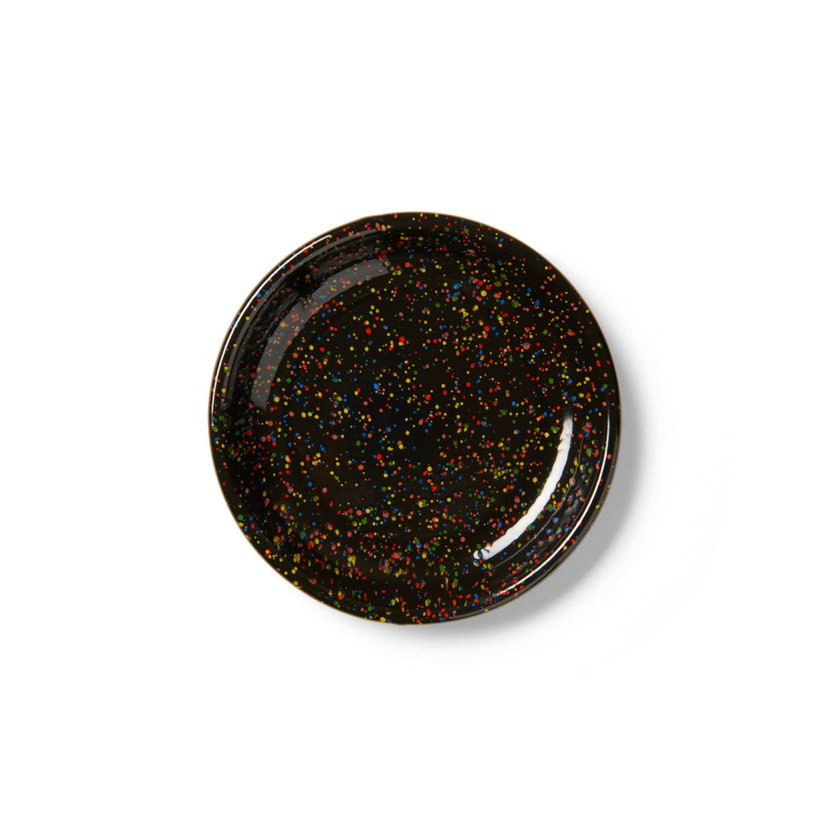 ecomposer-color-black rainbow, RF320BLA-4 - Rainbow Falls Coupe Salad Plates, Set of 4, Black Rainbow
