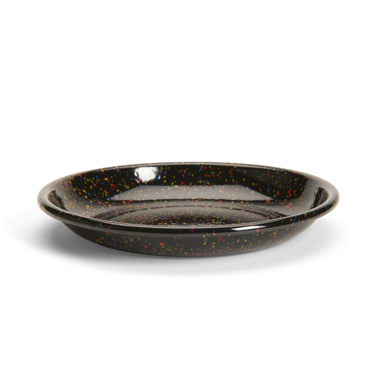 ecomposer-color-black rainbow, RF321BLA-4 - Rainbow Falls Coupe Dinner Plates, Set of 4, Black Rainbow