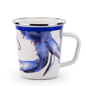SE66S4 - Blue Crab 16 oz Latte Mugs - Set of 4  3