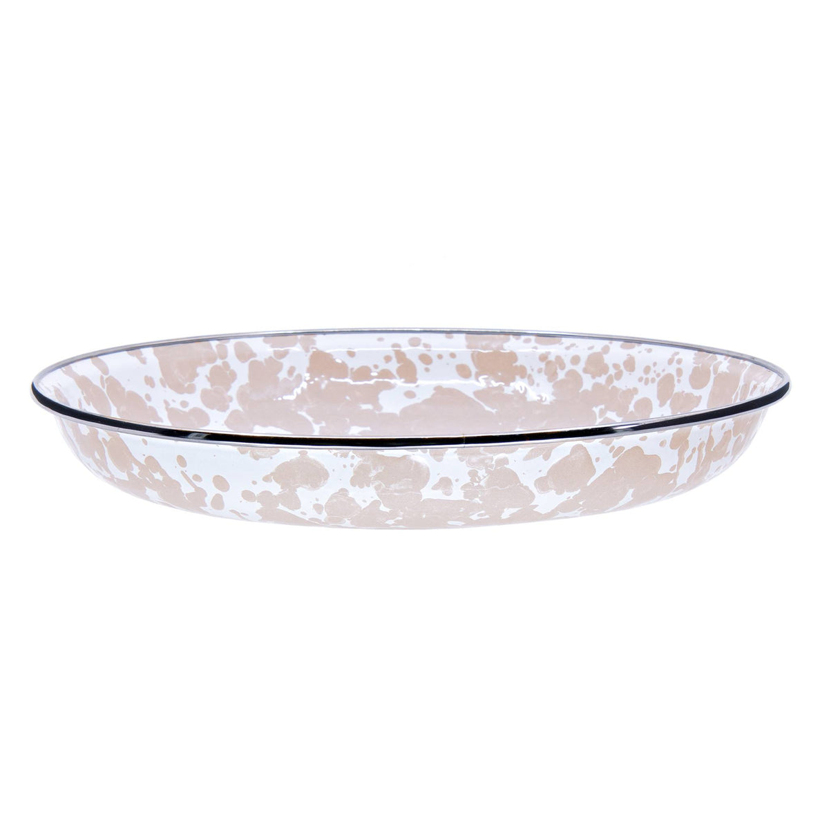 TP04S4 - Taupe Swirl Pasta Plates - Set of 4  4