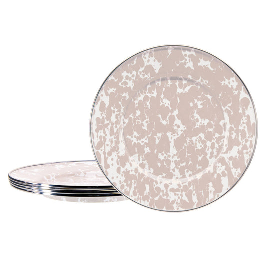 TP11S4 - Taupe Swirl Sandwich Plates - Set of 4  2
