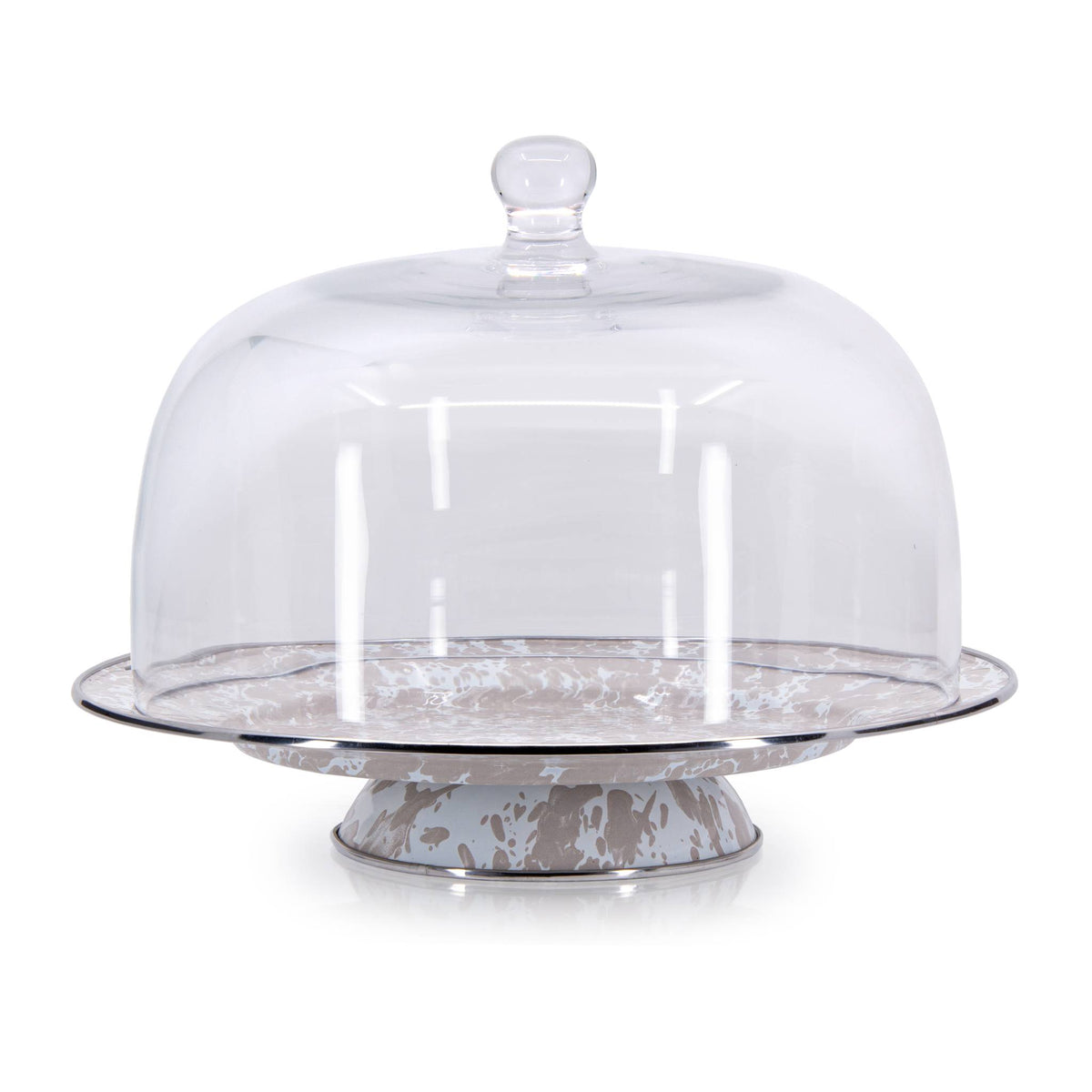 TP76 - Taupe Swirl Cake Plate  3