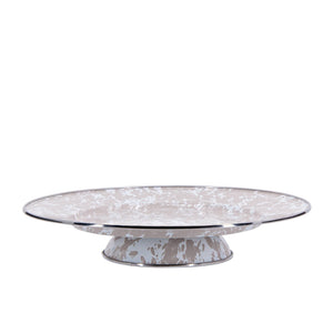 TP76 - Taupe Swirl Cake Plate  2