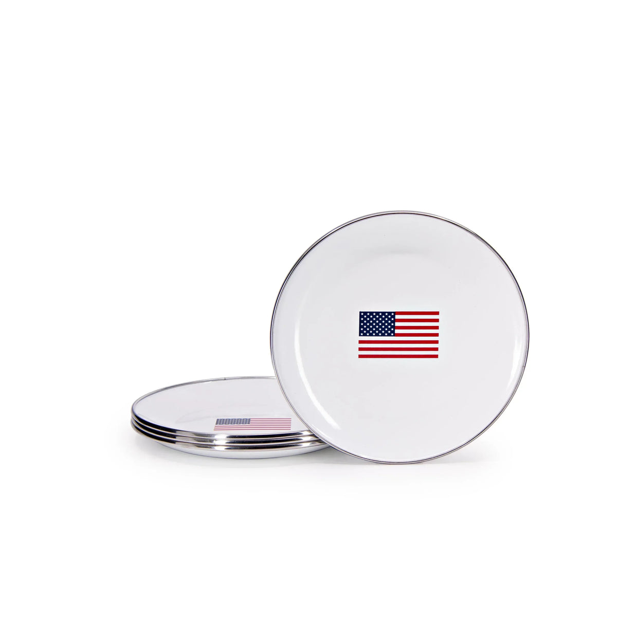 US69S4 - US Flag Sandwich Plates - Set of 4  1