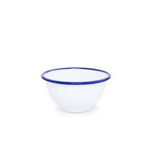 ecomposer-color-blue rim, V02BLU-4 - Vintage Small Footed Bowls, Set of 4, Blue Rim