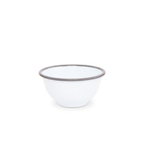 ecomposer-color-grey rim, V02GRY-4 - Vintage Small Footed Bowls, Set of 4, Grey Rim